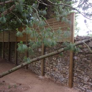 Clôture pierre/bois